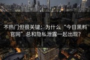 不热门但很关键：为什么“今日黑料官网”总和隐私泄露一起出现？