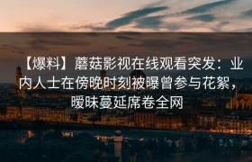 【爆料】蘑菇影视在线观看突发：业内人士在傍晚时刻被曝曾参与花絮，暧昧蔓延席卷全网