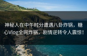 神秘人在中午时分遭遇八卦炸锅，糖心Vlog全网炸锅，剧情逆转令人震惊！