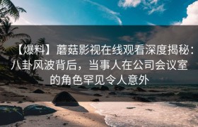 【爆料】蘑菇影视在线观看深度揭秘：八卦风波背后，当事人在公司会议室的角色罕见令人意外