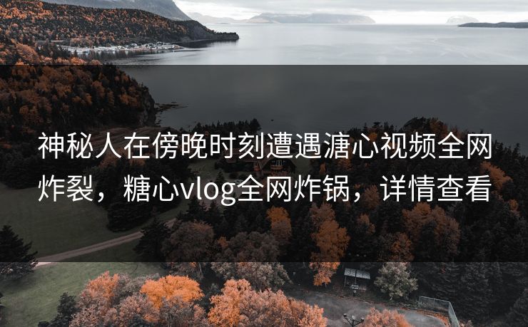 神秘人在傍晚时刻遭遇溏心视频全网炸裂,糖心vlog全网炸锅,详情查看 神秘人在傍晚时刻遭遇溏心视频全网炸裂,糖心vlog全网炸锅,详情查看